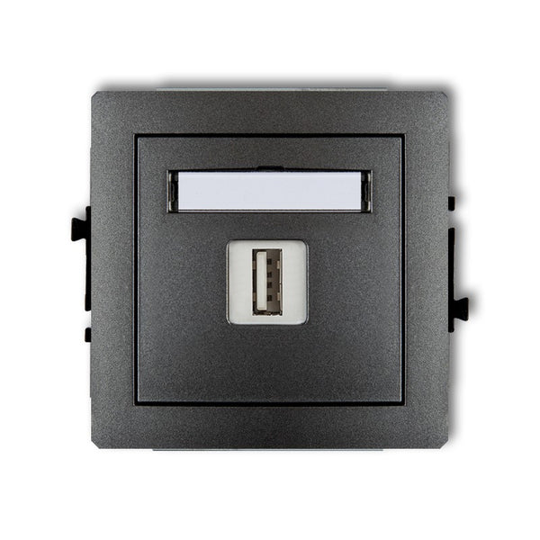 USB-AA 3.0, ligzda, 1-vietīga, Deco, grafīta