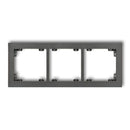 Universaalne 3-kohaline plastmassist raam DECO, grafiit