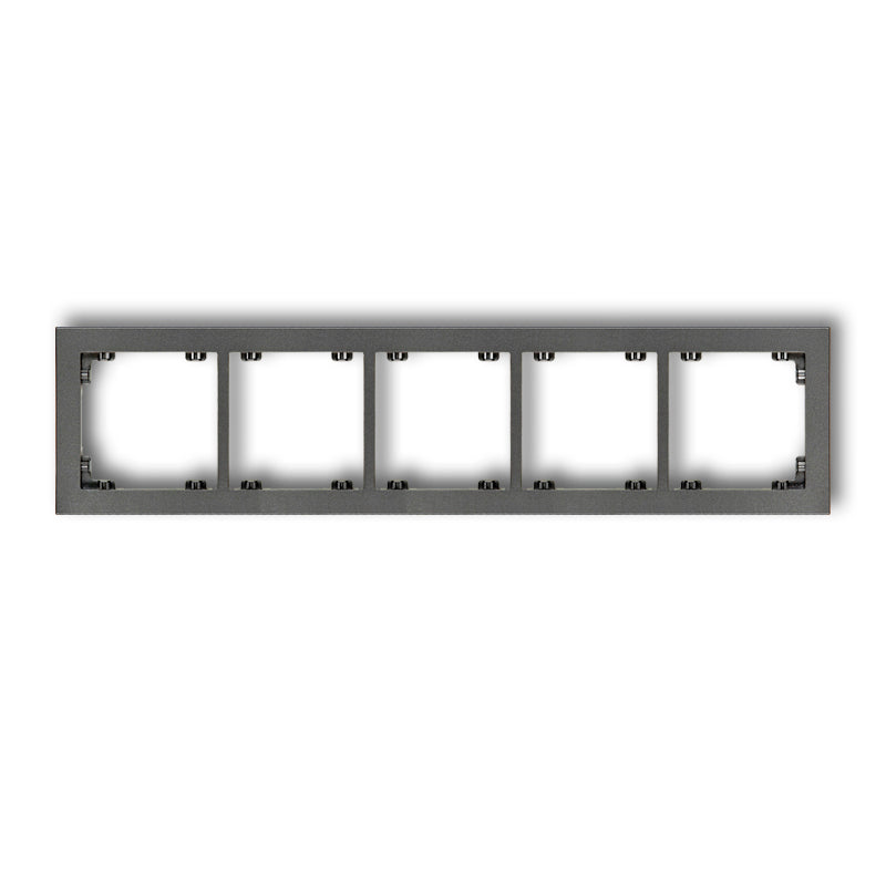 Universal plastic frame for 5 seats DECO, graphite