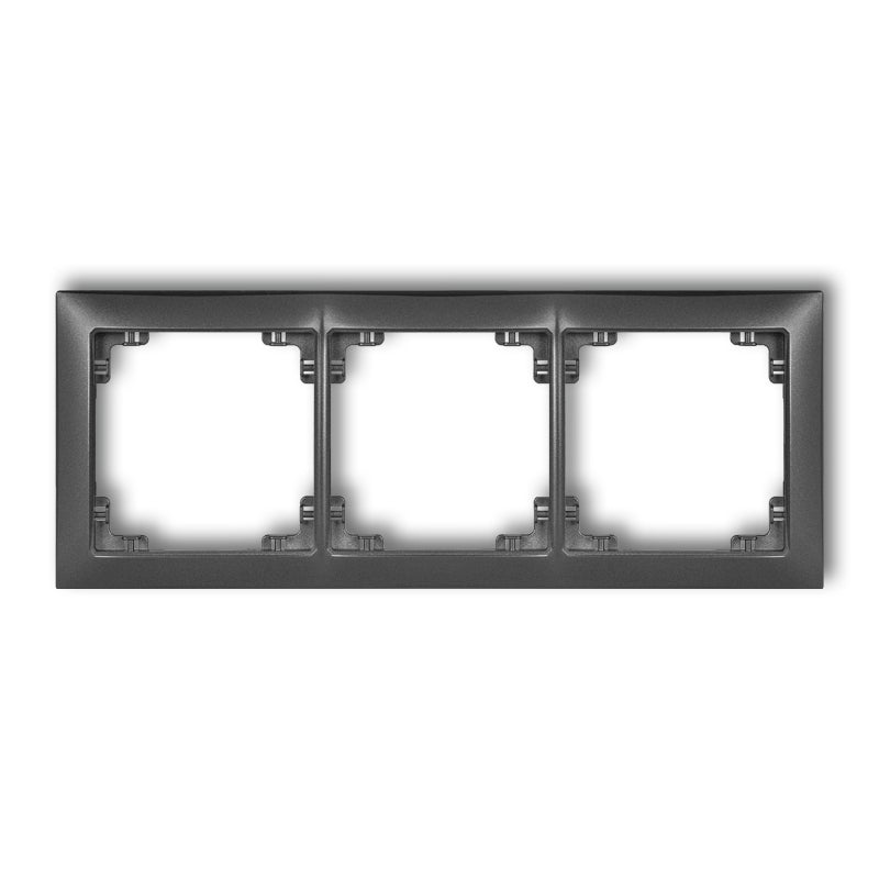 Универсальный 3-местный пластиковый каркас DECO Soft, графит