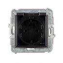 1-viet. kontaktligzdas meh. ar aizsardz. pret šļakatām MINI ar zemējumu SCHUKO 2P+Z (caurspīdīgs pārs.), z/a, IP44, grafīta