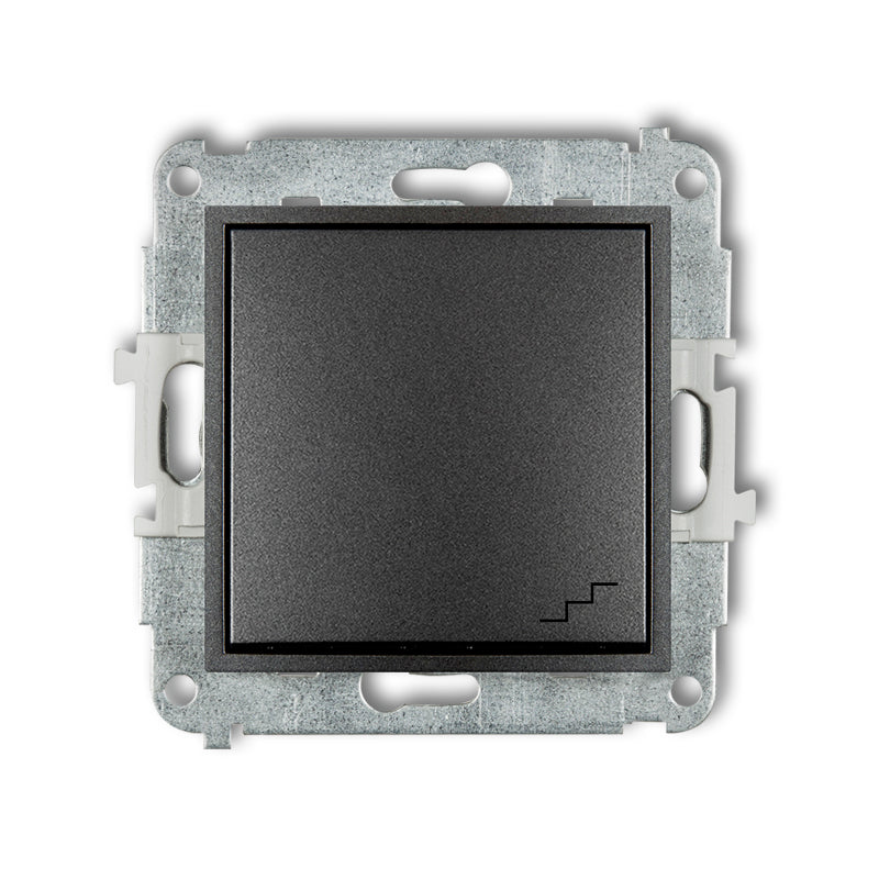 Circuit breaker 1+1 mechanism MINI, z/a, IP20/IP44, graphite