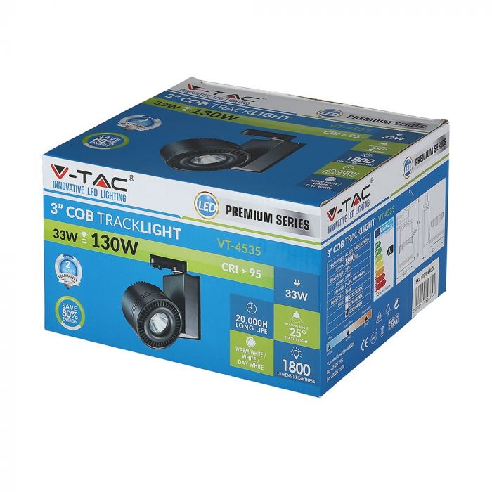 Sample sale_33W(1800Lm) LED track light, IP20, V-TAC, neutral white light 5000K
