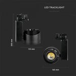 Parauga izpārdošana_33W(1800Lm) LED track light (sliežu prožektors), IP20, V-TAC, neitrāli balta gaisma 5000K