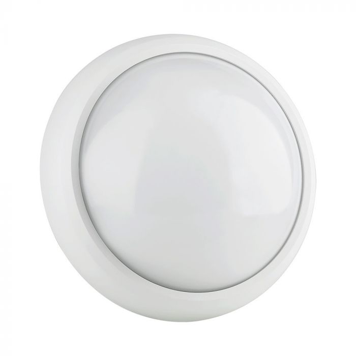8W(560Lm) LED plafons, balts, apaļš, IP54, V-TAC, neitrāli balta gaisma 4500K