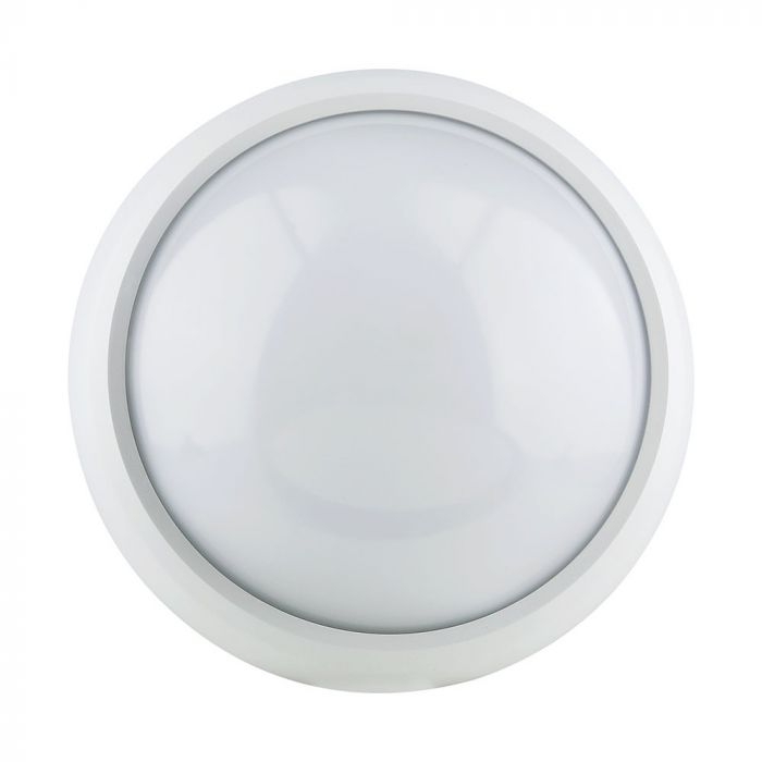 8W(560Lm) LED plafons, balts, apaļš, IP54, V-TAC, neitrāli balta gaisma 4500K
