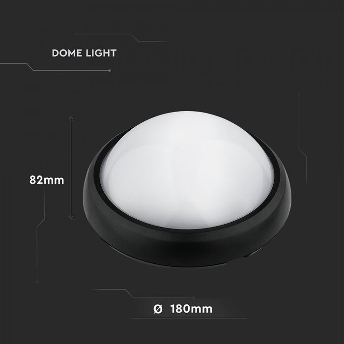 8W(560Lm) LED plakat, IP54, ümmargune, V-TAC, soe valge valgus 3000K