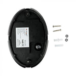 8W(560Lm) LED ceiling, oval, black, IP54, V-TAC, warm white light 3000K