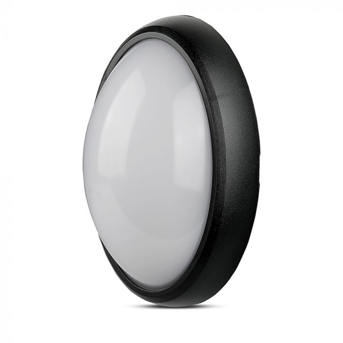 8W(560Lm) LED ceiling, oval, black, IP54, V-TAC, cold white light 6400K