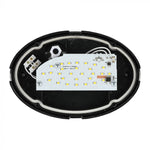 8W(560Lm) LED ceiling, oval, black, IP54, V-TAC, cold white light 6400K