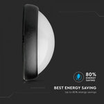 8W(560Lm) LED ceiling, oval, black, IP54, V-TAC, cold white light 6400K