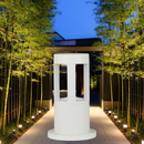 10W(1000Lm) LED uz virsmas montējams dārza gaismeklis, 25cm, V-TAC, IP65, balts, auksti balta gaisma 6400K