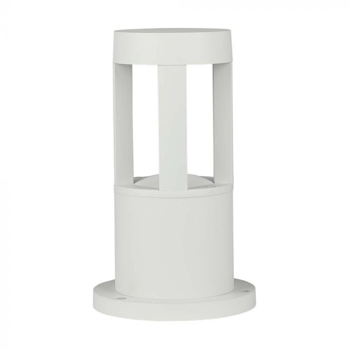 10W(1000Lm) LED uz virsmas montējams dārza gaismeklis, 25cm, V-TAC, IP65, balts, auksti balta gaisma 6400K