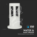 10W(1000Lm) LED uz virsmas montējams dārza gaismeklis, 25cm, V-TAC, IP65, balts, auksti balta gaisma 6400K