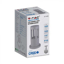 10W(1000Lm) LED surface mounted garden light, 25cm, V-TAC, IP65, grey, warm white light 3000K