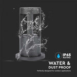 10W(1000Lm) LED uz virsmas montējams dārza gaismeklis, 25cm, V-TAC, IP65, melns, silti balta gaisma 3000K