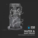 10W(1000Lm) LED uz virsmas montējams dārza gaismeklis, 25cm, V-TAC, IP65, melns, auksti balta gaisma 6400K