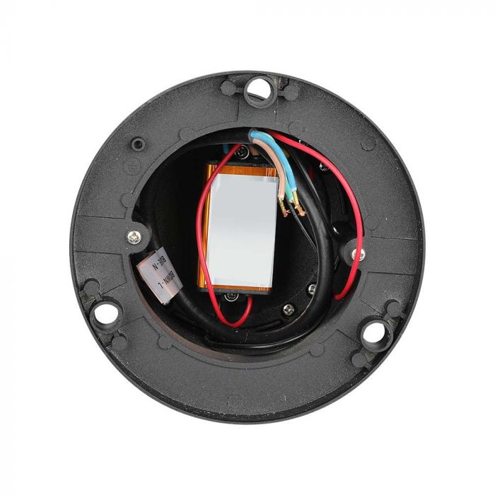 10W(1000Lm) LED utanpåliggande trädgårdslampa, 25cm, V-TAC, IP65, svart, kallvit 6400K