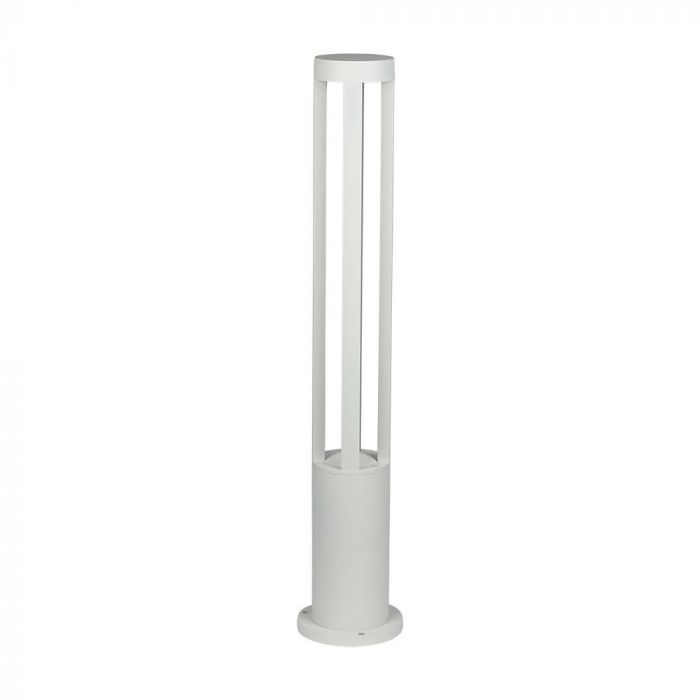 10W(1000Lm) LED uz virsmas montējams dārza gaismeklis, 80cm,V-TAC, IP65, balts, neitrāli balta gaisma 4000K