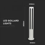 10W(1000Lm) LED uz virsmas montējams dārza gaismeklis, 80cm,V-TAC, IP65, balts, neitrāli balta gaisma 4000K