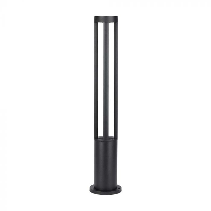 10W(1000Lm) LED utanpåliggande trädgårdslampa, 80cm, V-TAC, IP65, svart, kallvit 6400K