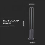 10W(1000Lm) LED surface mounted garden light, 80cm, V-TAC, IP65, black, cold white light 6400K