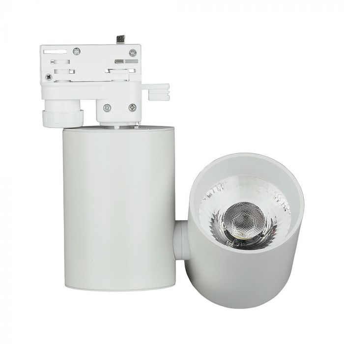 15W(1350Lm) LED sliežu prožektors 3 fāžu, IP20, V-TAC, silti balta gaisma 3000K