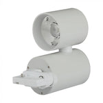 15W(1350Lm) LED sliežu prožektors 3 fāžu, IP20, V-TAC, silti balta gaisma 3000K