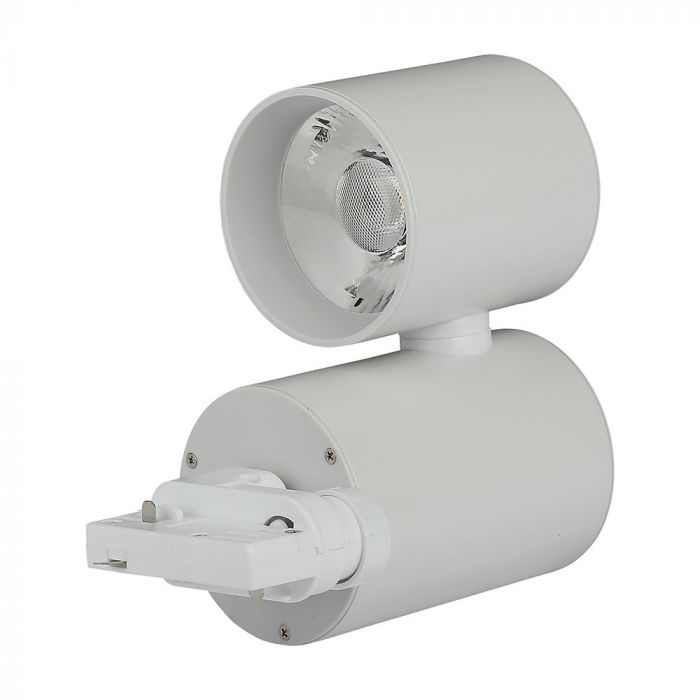 15W(1350Lm) LED sliežu prožektors 3 fāžu, IP20, V-TAC, silti balta gaisma 3000K