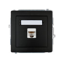 1-poolne PC-pesa 1xRJ45, kat.5e, 8-poolne DECO, z/a, must