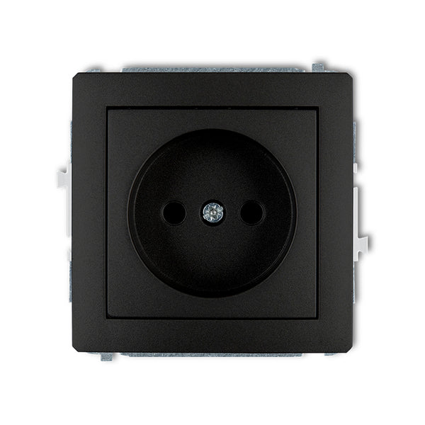 1-vietīgas kontaktligzdas mehānisms Deco, melns