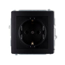 1-poolne pesa, mehaaniline DECO maandusega SCHUKO 2P+Z, z/a, IP20, must