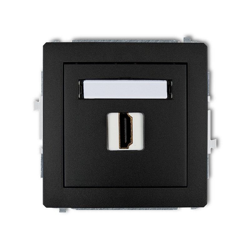 HDMI ligzda, 1-vietīga, Deco, melna