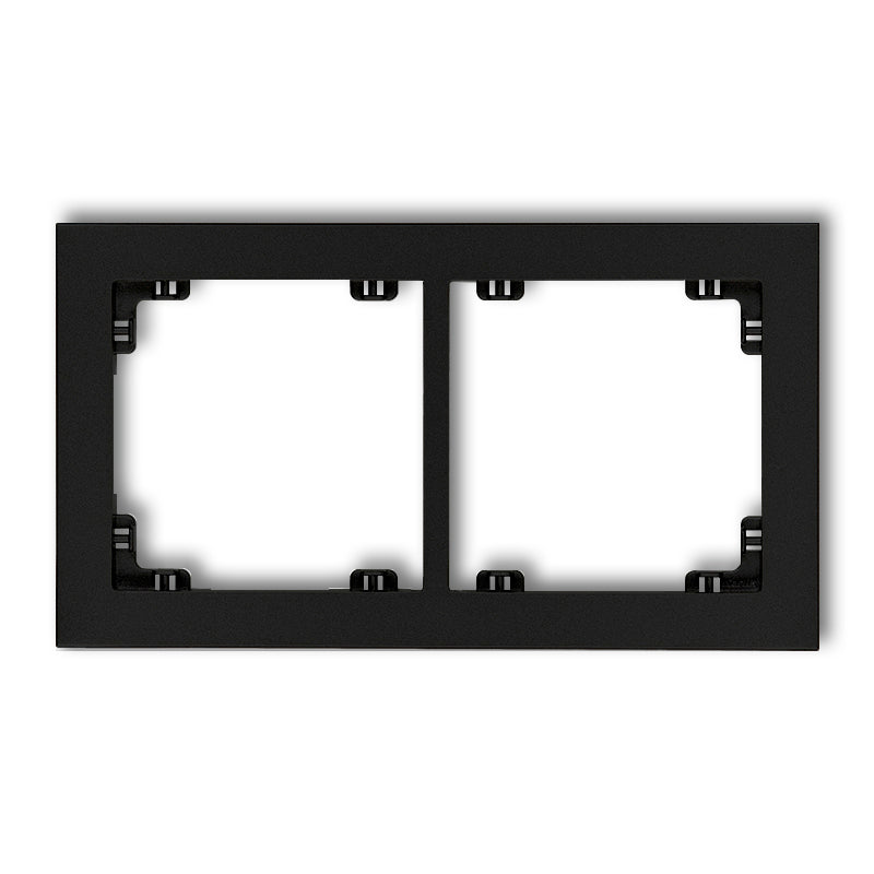 Universāls 2-vietīgs plastmasas rāmis DECO, melns