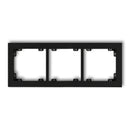 Universaalne 3-kohaline plastikust raam DECO, must