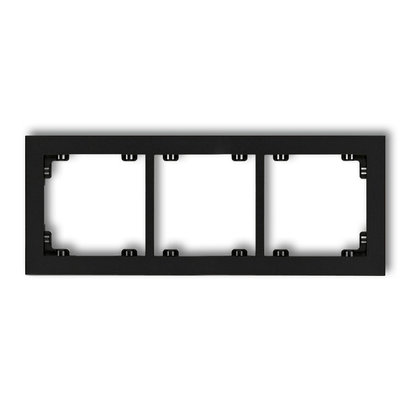 Universal 3-sits plastram DECO, svart
