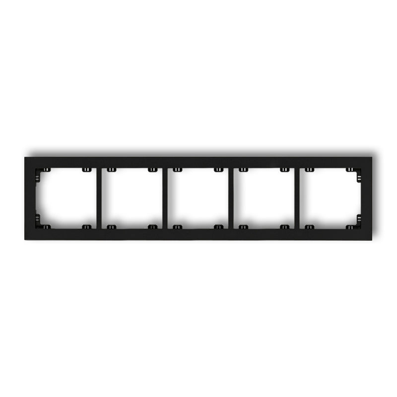 Universal plastic frame for 5 seats DECO, black