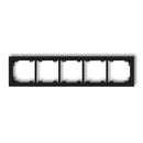 Universal plastic frame for 5 seats DECO, black