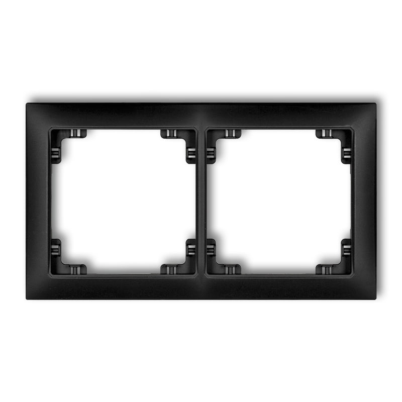 Universal 2-seater plastic frame DECO Soft, black