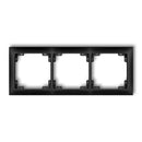 Universaalne 3-kohaline plastikust raam DECO Soft, must