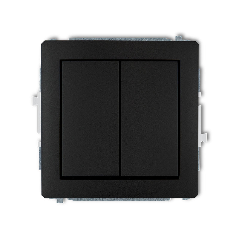 1+1 switch mechanism DECO, z/a, IP20/IP44, black