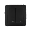 Pārslēdža 1+1 mehānisms DECO, z/a, IP20/IP44, melns