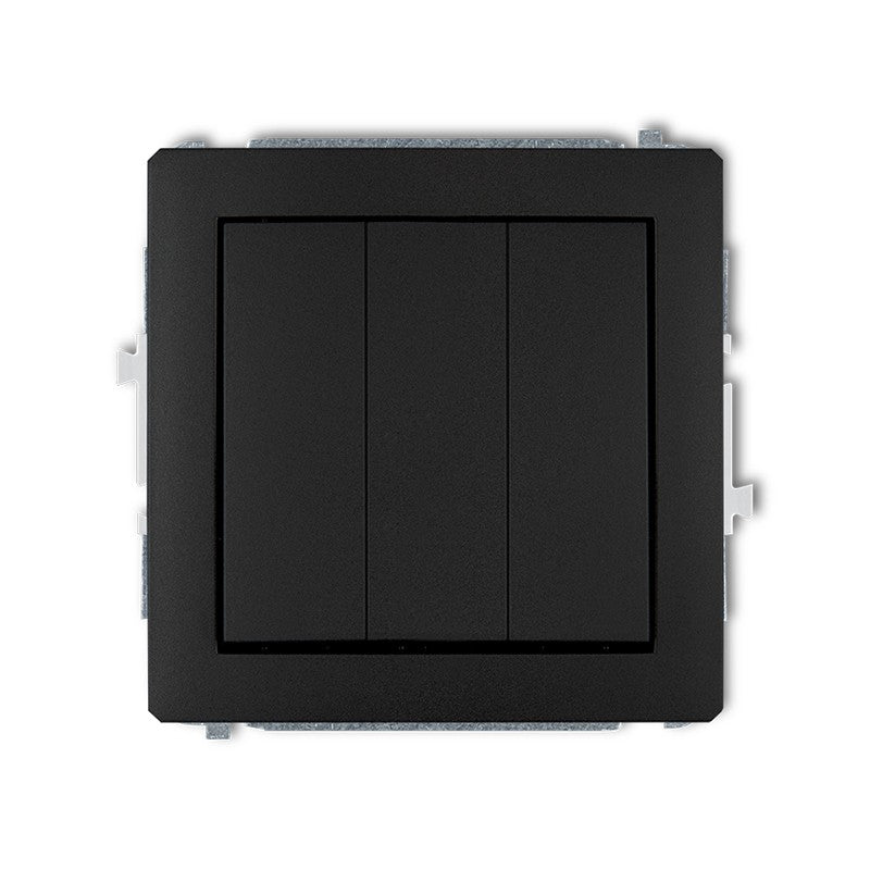 1+1+1 slēdža mehānisms DECO, z/a, IP20, melns