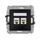 2-vietīgas datora kontaktligzdas mehānisms 2xRJ45, kat. 5e, 8-kontaktu