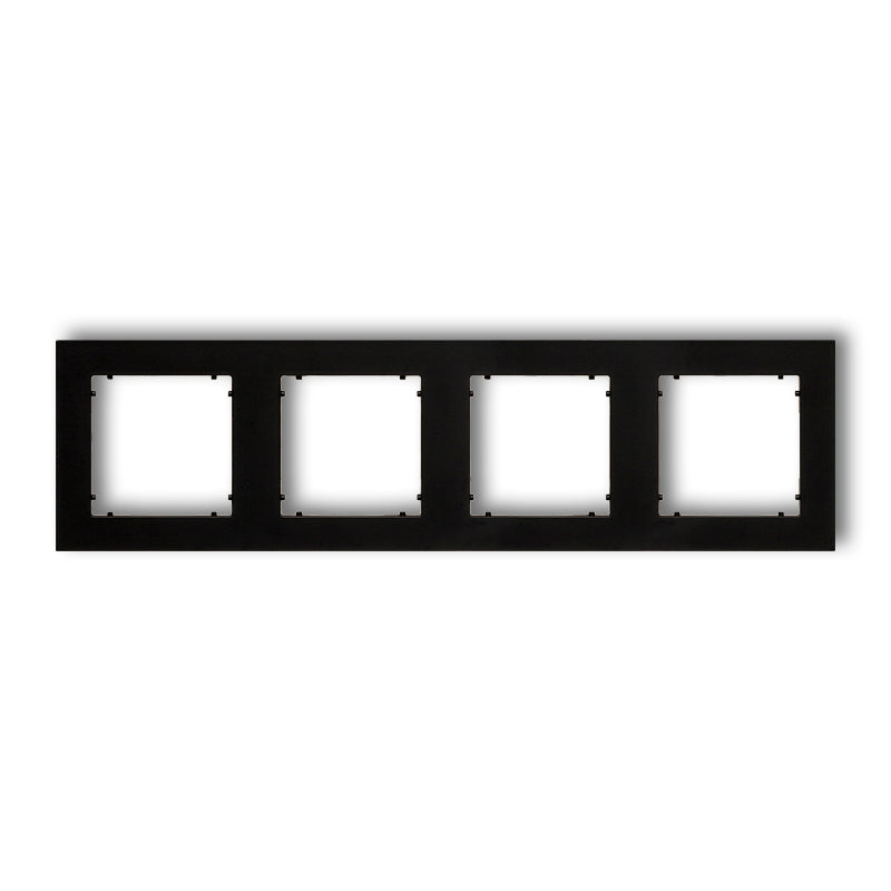 Universāls 4-vietīgs plastmasas rāmis MINI, melns