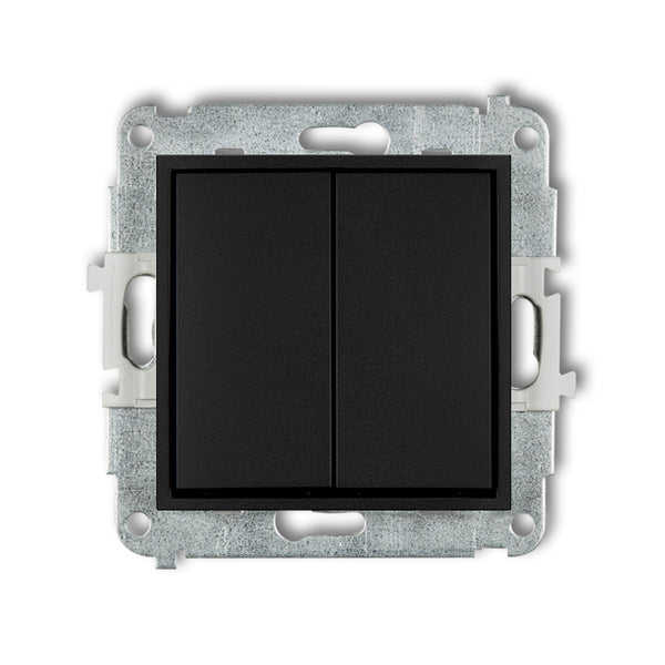 1+1 switch mechanism MINI, z/a, IP20/IP44, black