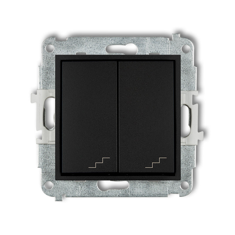 Автоматический выключатель 1+1 механизм MINI, z/a, IP20/IP44, черный