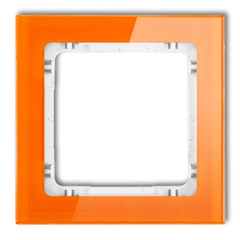 Vienrindas universālais rāmis - stikla efekts (rāmis: oranžs; aizmugurē: balts)