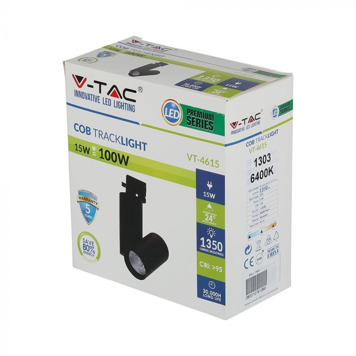 15W (1350Lm) LED valgusti, 5 aastat garantiid, IP20, V-TAC, 6400K külmvalge valgus