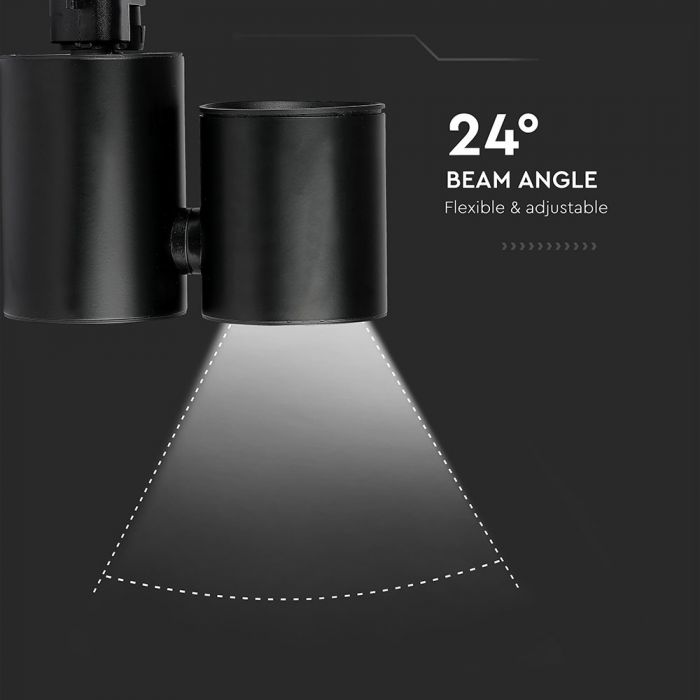 15W(1350Lm) LED track light, warranty 5 years, IP20, V-TAC, cold white light 6400K